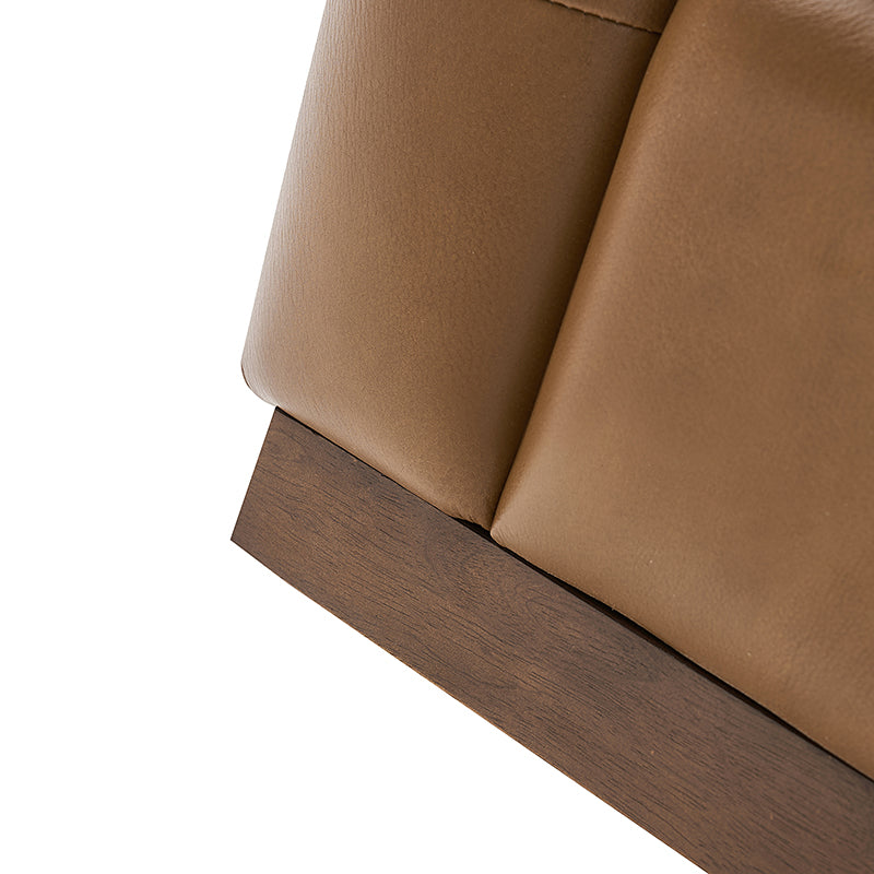 Feodor Genuine Leather Mid Century Modern Swivel Chair - Premium Office & Living Room Furniture for Home Decor