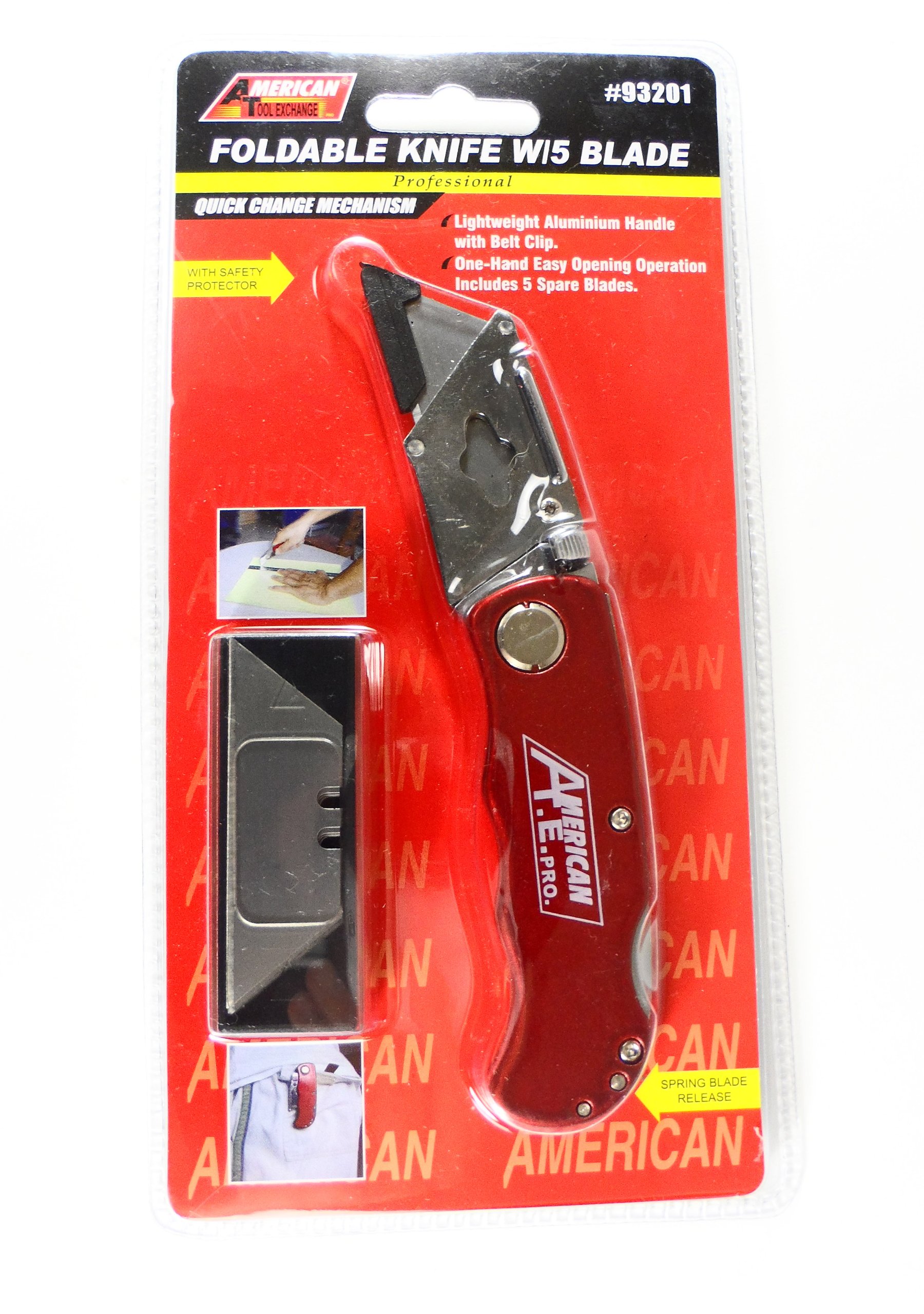 Heavy Duty Folding Utility Knife - Sharp Razor Box Cutter for Work, Warehouse & DIY Projects | Durable Metal Construction for Cardboard Cutting, Package Opening & Crafting