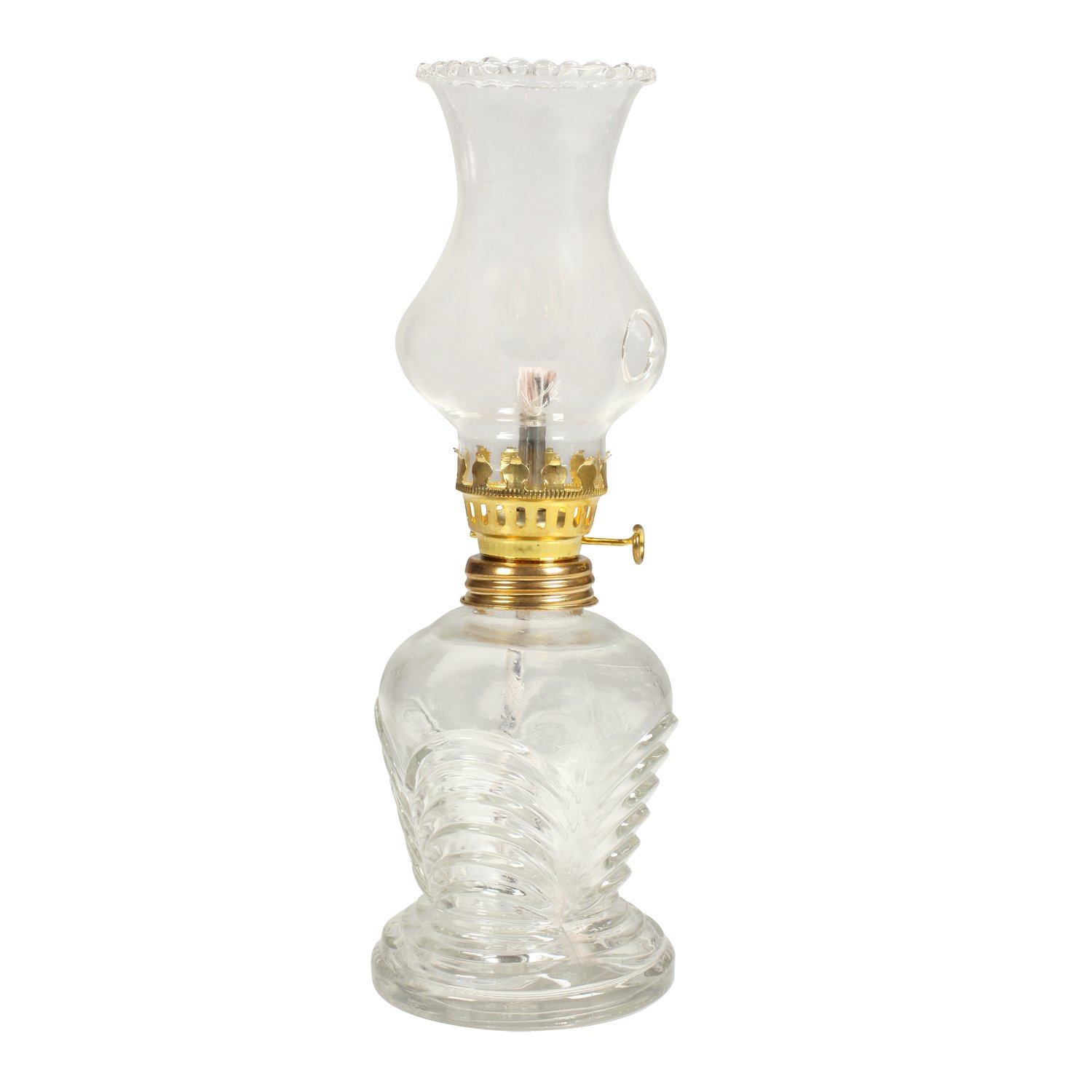 Antique Style Glass Ner Mitzvah Oil Lamp - 8 Inch Synagogue Shul Lamp for Jewish Religious Ceremonies - 20cm Height Decorative Candle Holder for Hanukkah, Shabbat & Home Worship