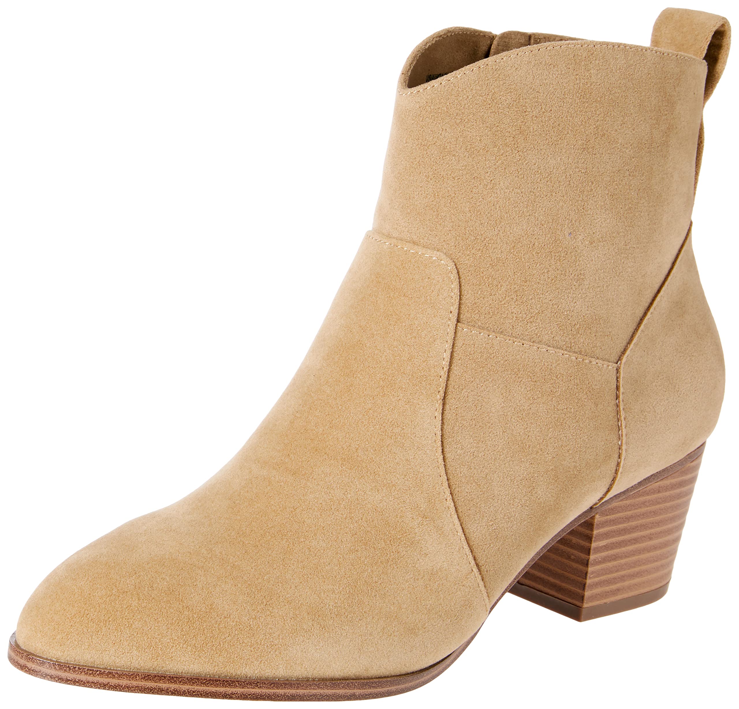 Amazon Essentials Women's Western Ankle Boots - Comfortable Leather Booties for Fall & Winter | Casual, Work & Outdoor Wear | Water-Resistant & Slip-Resistant Sole
