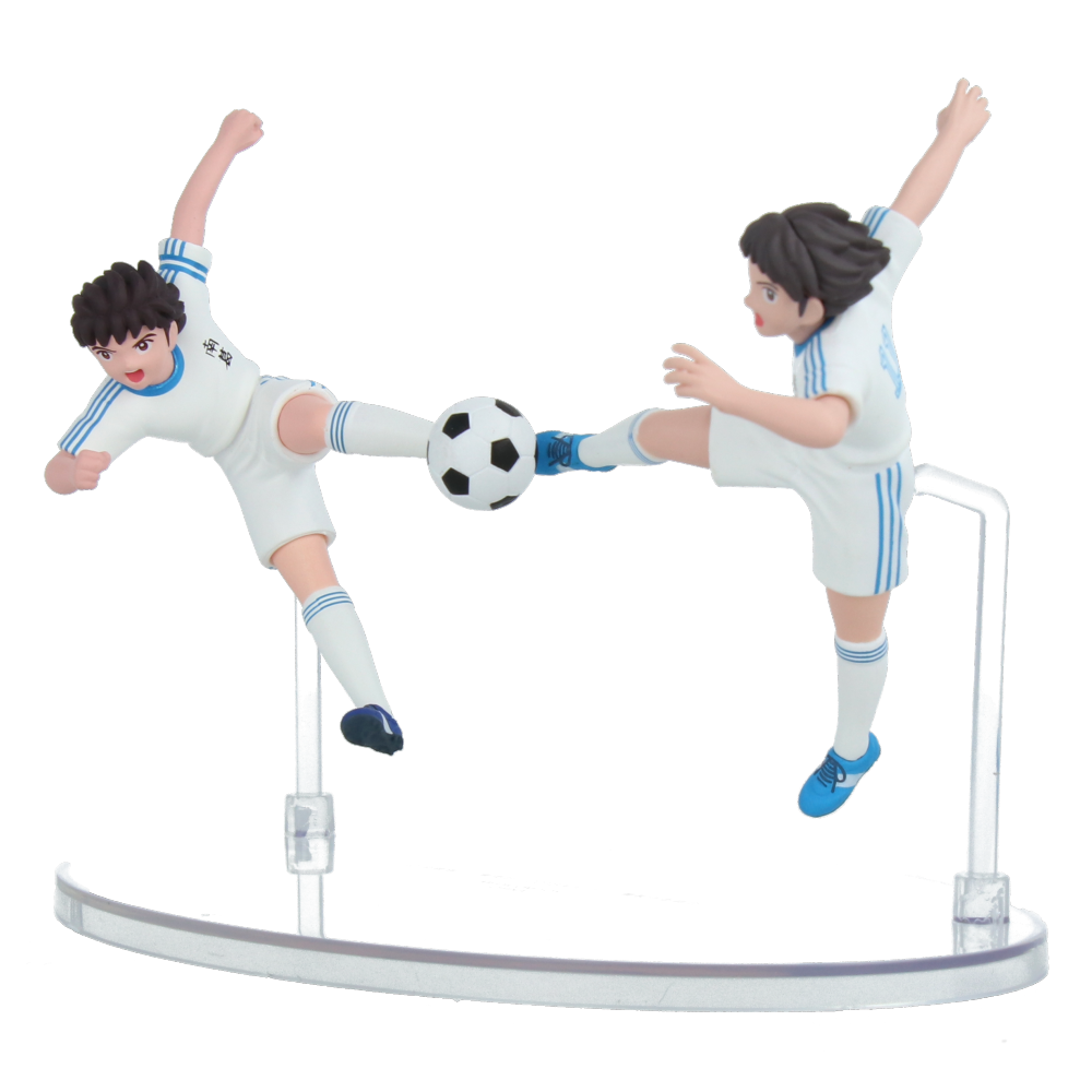 Captain Tsubasa Anime Figure Set - Ohzora Tsubasa & Misaki Taro Twin Shoot UDF Series 2 Collectible (Olivier Atton & Ben Becker) - Perfect for Anime Fans, Display Shelves, and Soccer Themed Decor