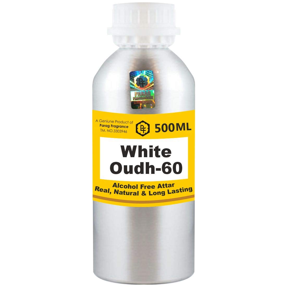 Premium White Oud Attar 500ml - Alcohol-Free Long Lasting Fragrance Oil for Men & Women | Luxury Perfume Oil for Daily Wear, Special Occasions & Religious Ceremonies | Wholesale Pack of Pure Scented Oil | Best Itra & Attar for Gifting