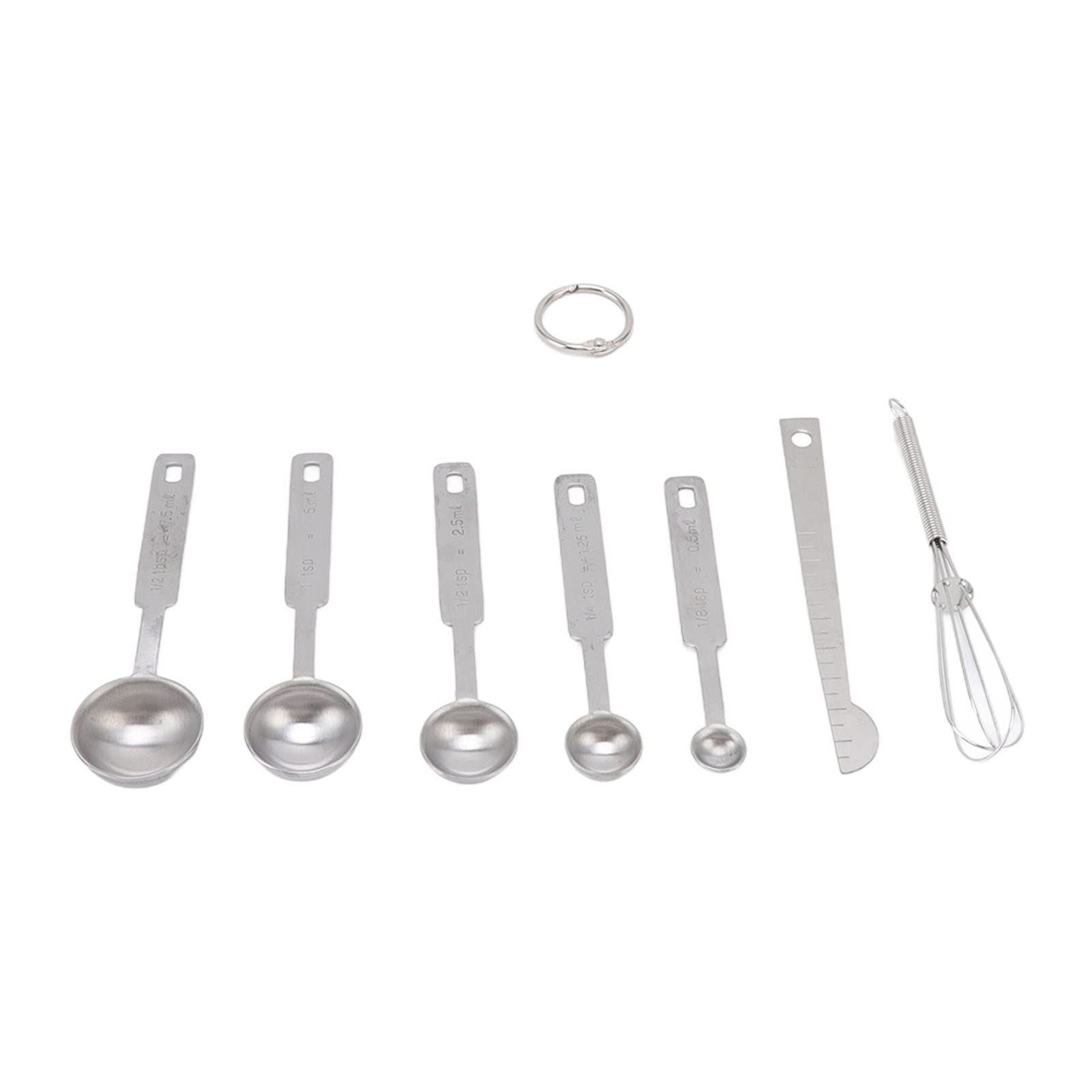 Premium Stainless Steel Measuring Spoons Set - Detachable, Stackable Design for Baking, Cooking & Coffee - Durable Multi-Function Kitchen Tools (Silver) - Perfect for Home Bakers & Coffee Enthusiasts