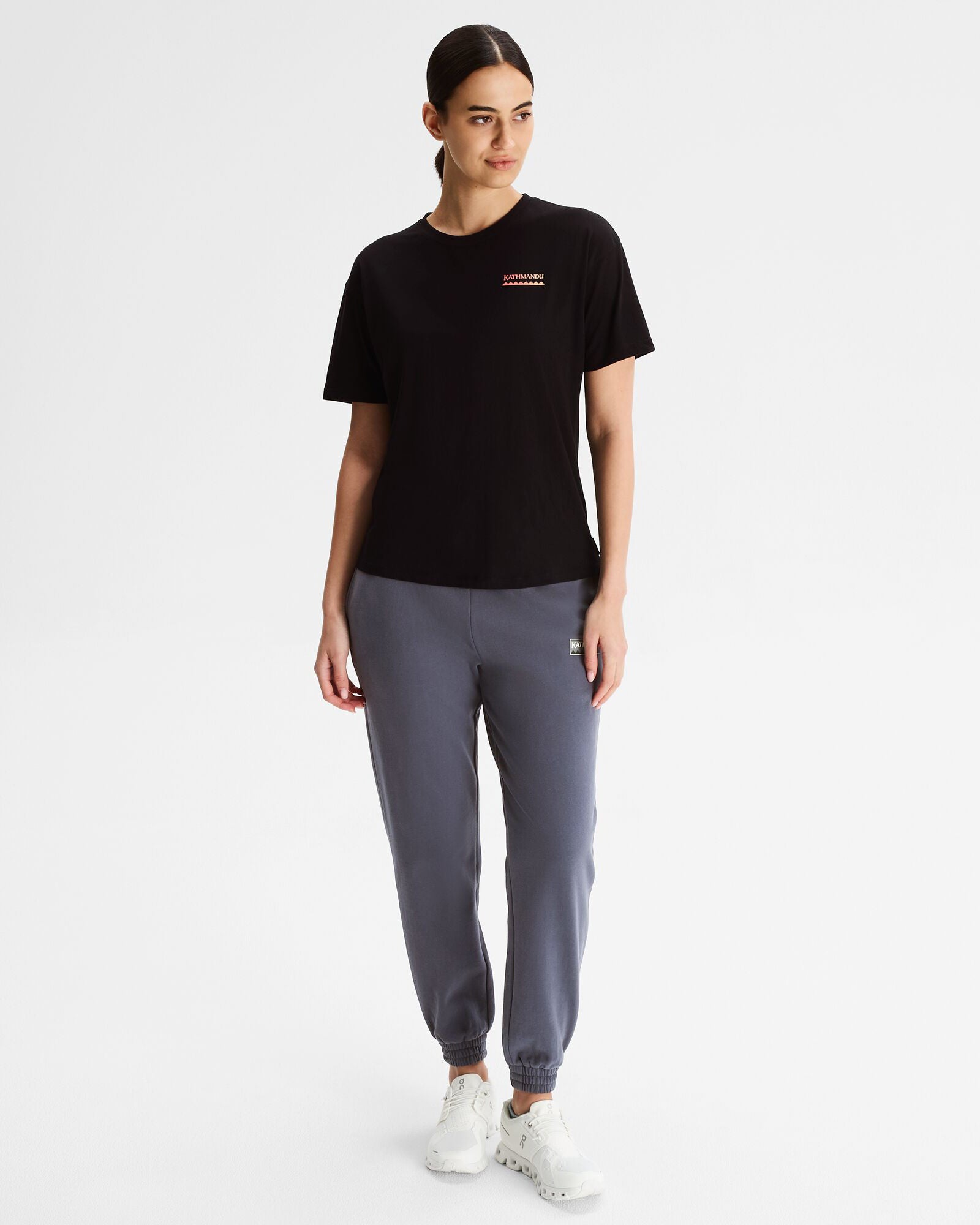 Women's Heritage Logo Slouchy Lightweight Jogger Pants - Mid Navy | Comfortable Lounge & Casual Wear for Everyday Use