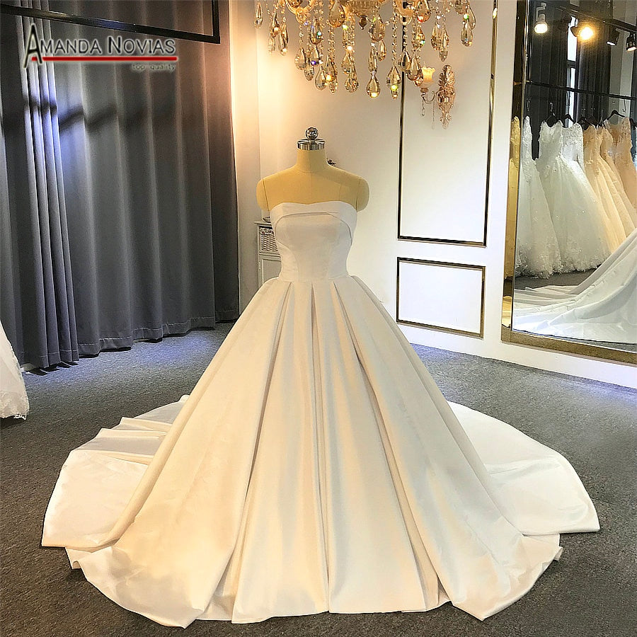 Elegant Satin Wedding Dress NS3528 - Perfect for Bridal Ceremonies, Vow Renewals & Formal Events