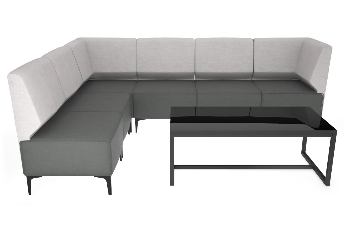 Modern L-Shaped Reception Lounge Sofa for Office Waiting Areas - Comfortable Visitor Seating with Stylish Design