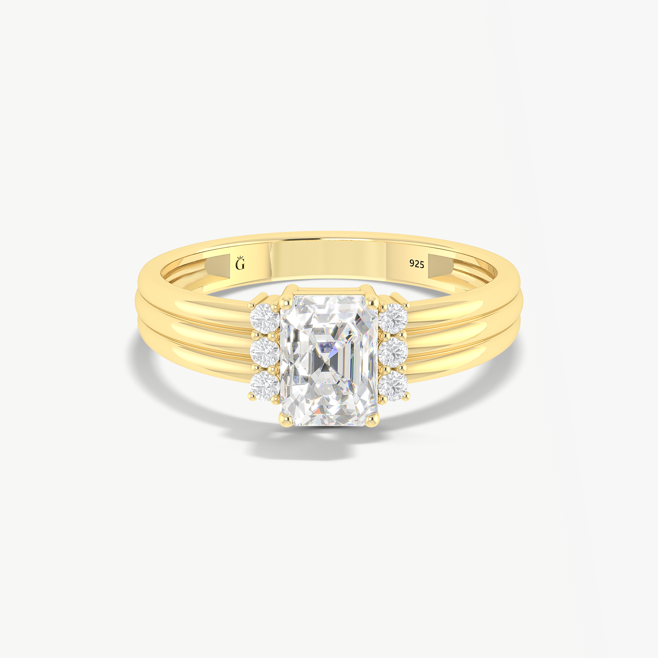 Octagon Simulated Diamond Zircon Engagement Ring for Women - Elegant Cubic Zirconia Wedding Band, Promise Ring, Anniversary Gift for Her