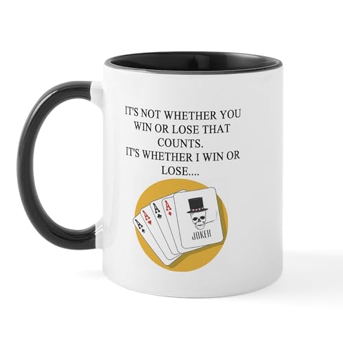 White/Black Inside - Funny Poker Player Joke Mug