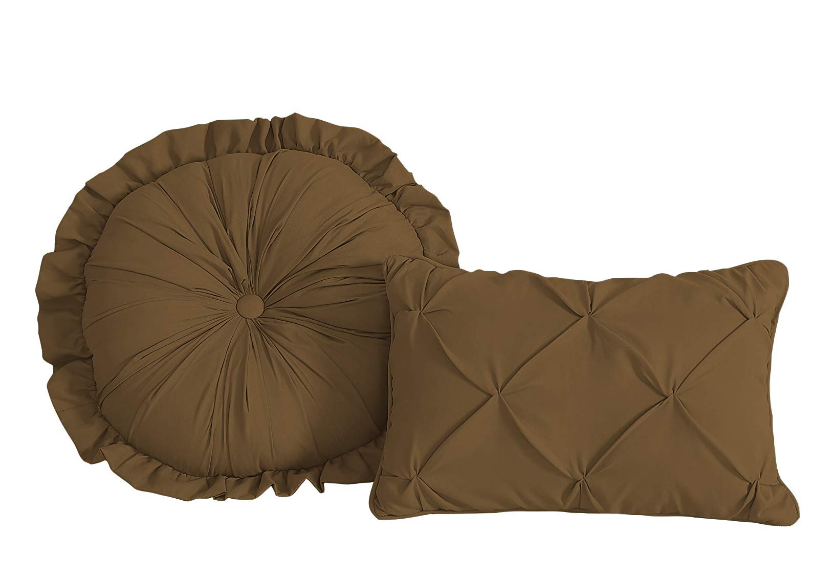 Premium 100% Egyptian Cotton 7-Piece Pinch Pleat Pintuck Comforter Set - 800 Thread Count, Ultra Soft & Breathable (California King, Taupe) for Luxury Bedroom Decor & Hotel-Style Comfort
