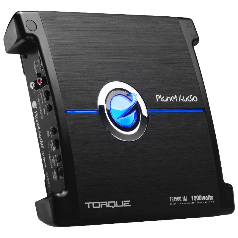Planet Audio TR1500.1M Monoblock Amplifier - 1500W Max Power, Torque Series for Car Audio Systems | Perfect for Subwoofers & Bass Boost in Vehicles