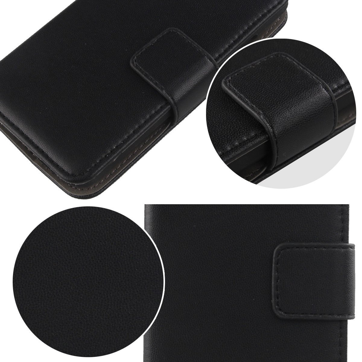 Premium Genuine Leather Wallet Case for Motorola Moto G Stylus/G8 Stylus/G Pro (6.4