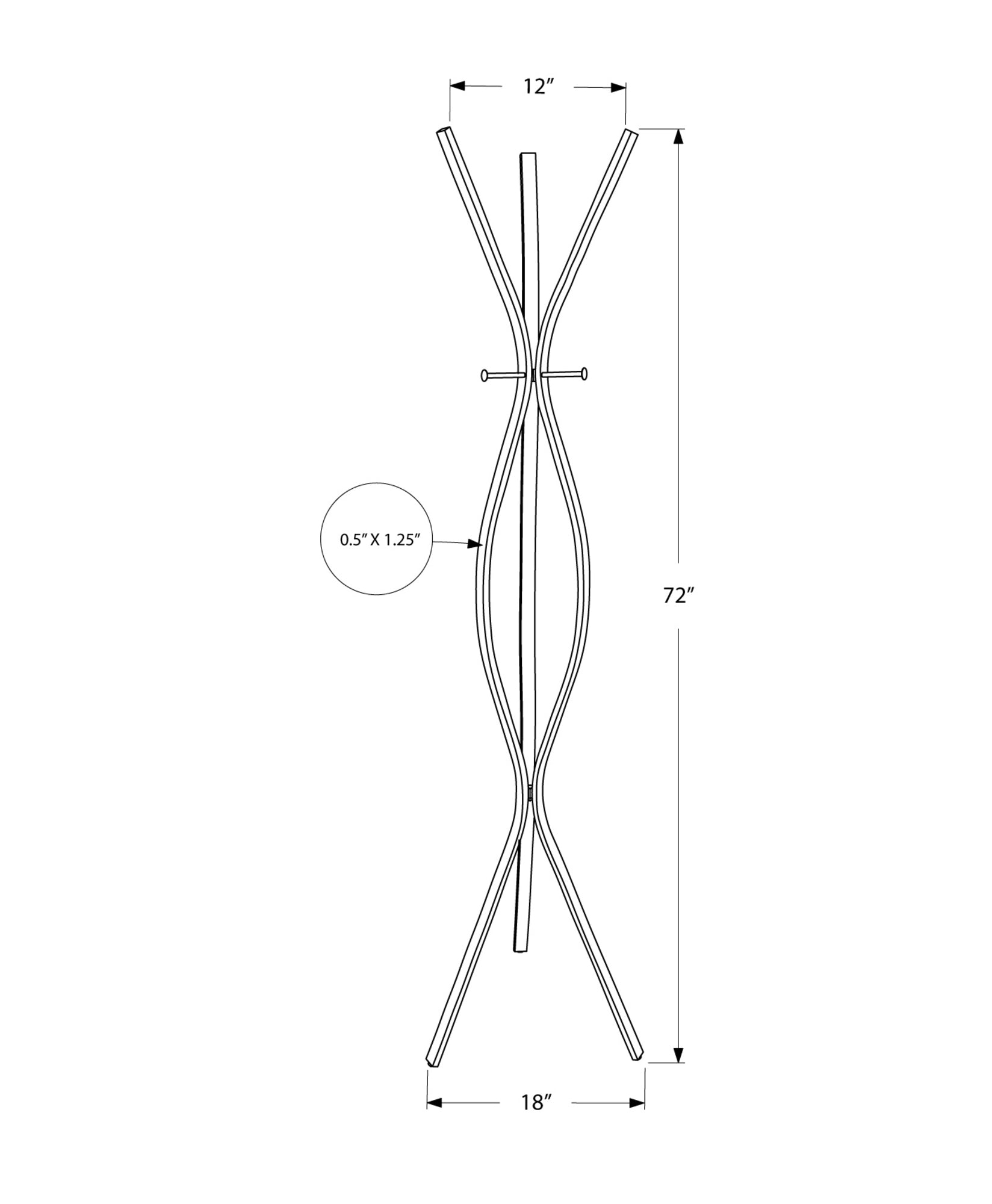 Modern Black Metal Coat Rack - 72 Inch Tall Contemporary Entryway Organizer for Jackets, Hats & Scarves - Perfect for Hallway, Bedroom or Mudroom Storage