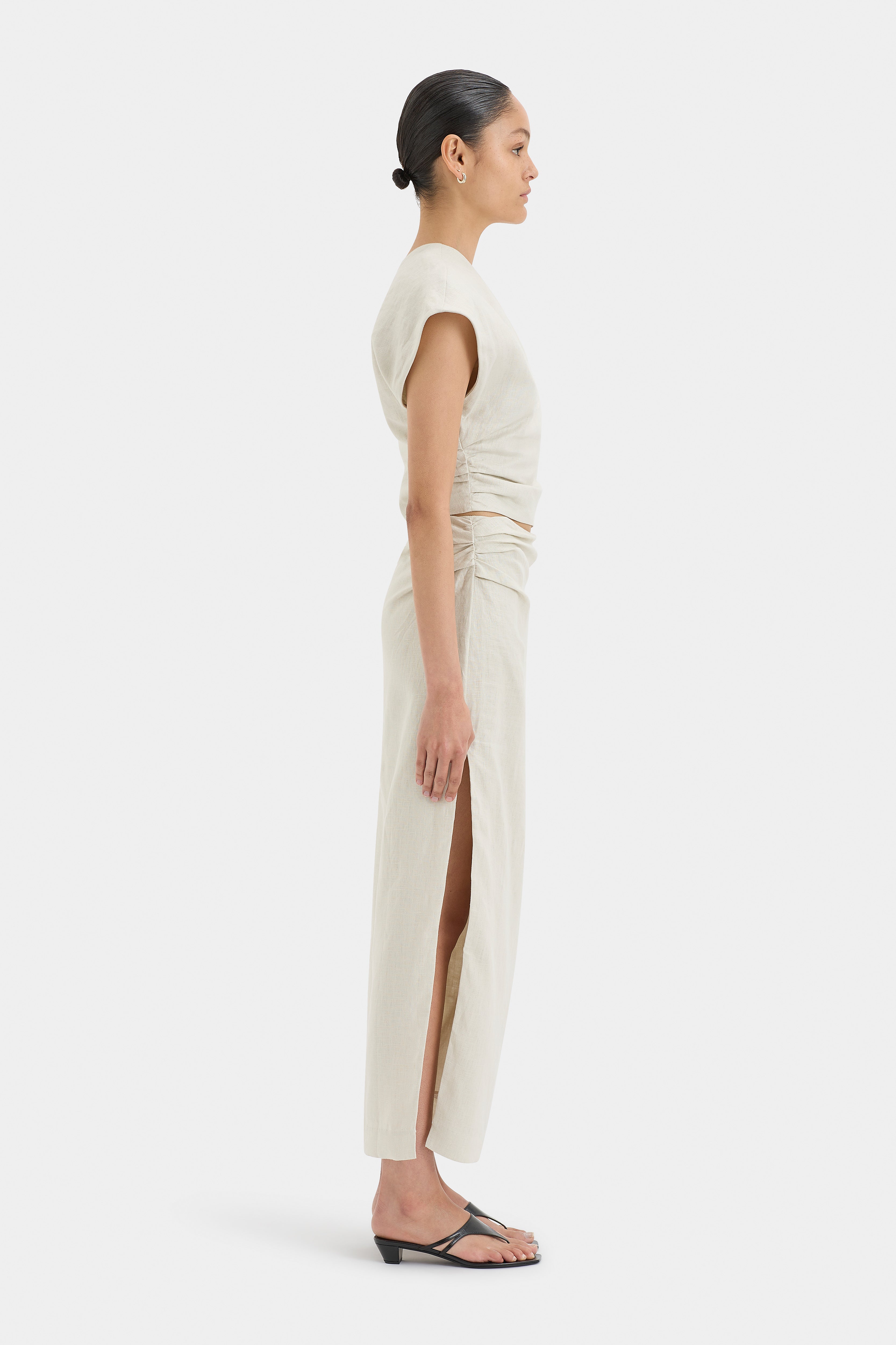 Affogato Asymmetric Midi Skirt for Women - Flowy High Waist Pleated Skirt | Perfect for Casual Outfits, Date Nights & Summer Vacations