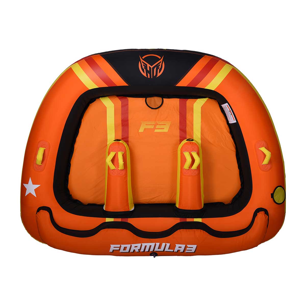 HO Sports Formula 3 Towable Tube - 3 Rider Inflatable Water Tube for Boating & Lake Fun - Perfect for Family & Friends Water Sports