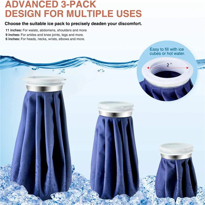 Reusable Ice Pack for Pain Relief - Hot & Cold Therapy Gel Wrap for Knee, Ankle, Shoulder, Neck, Calf - Sprain Recovery & Muscle Pain Relief - Perfect for Sports Injuries, Post-Workout Recovery & Arthritis Pain