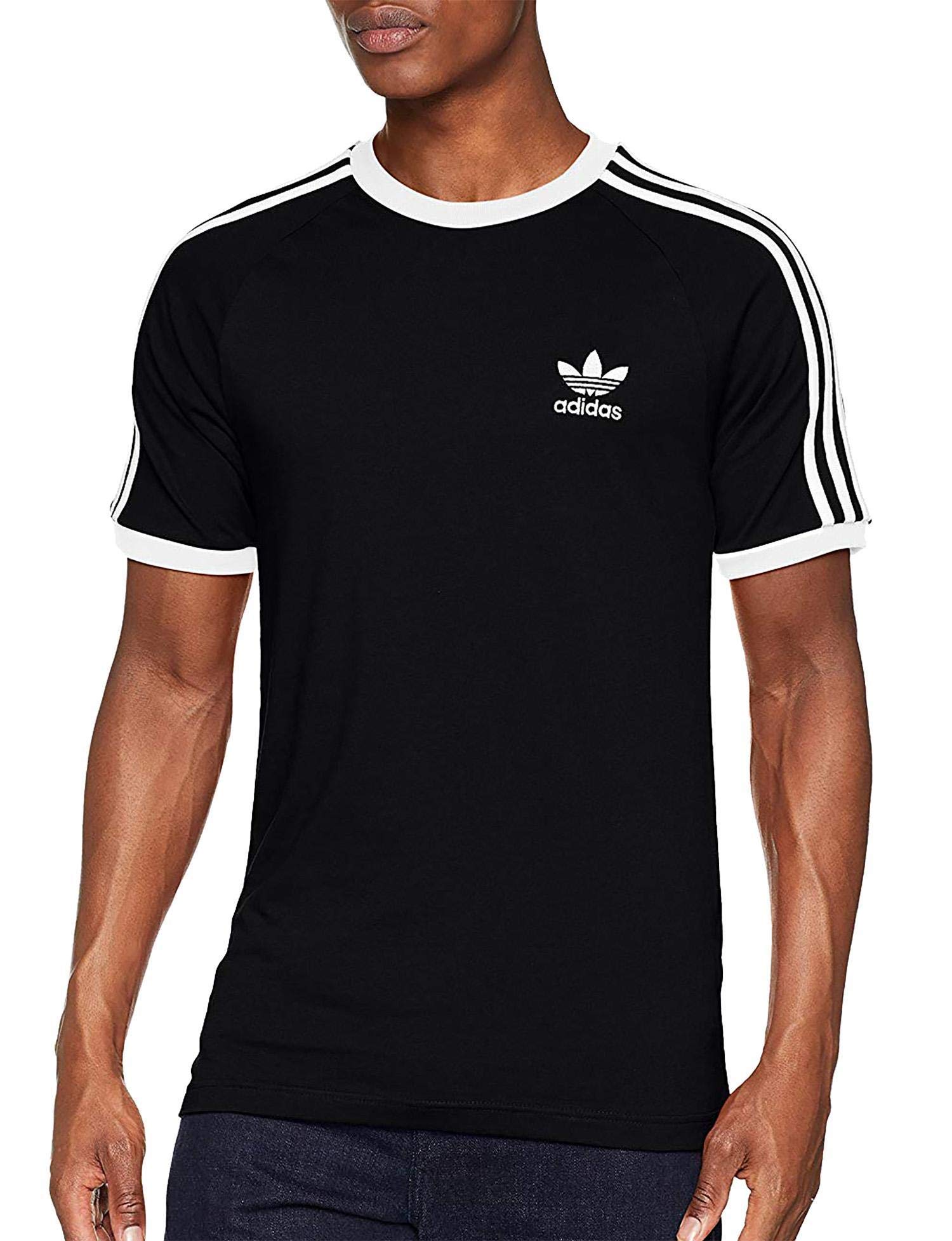 Adidas Men's 3-Stripes Black T-Shirt - Comfortable Casual Tee for Gym, Workout & Everyday Wear