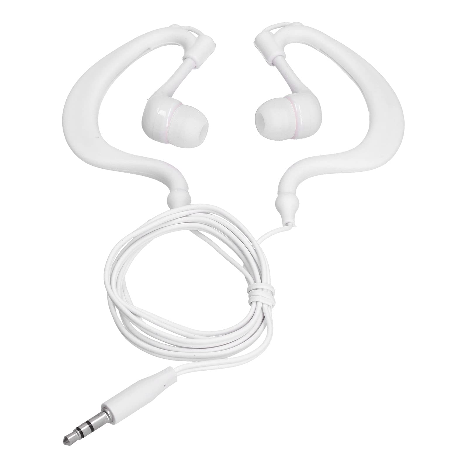Best IP68 Waterproof Bone Conduction Headphones with 3.5mm Plug - Sweatproof Wireless Earbuds for Swimming, Running, Surfing & Diving - Includes Replaceable Earplugs (White) - Perfect for Workouts, Pool Sessions & Outdoor Water Sports