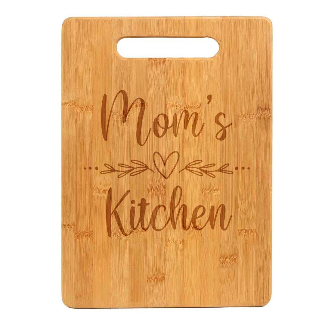 Premium Bamboo Wood Cutting Board - Eco-Friendly Kitchen Essential for Moms | Perfect for Chopping, Serving & Decorating | Mother's Day Gift Idea