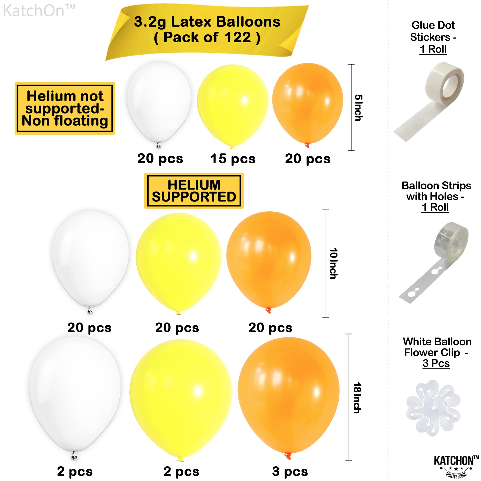 KatchOn 30 Inch Huge Daisy Balloon Garland - Pack of 132 | Flower Balloon Arch Kit for Birthday, Baby Shower & Wedding Decorations | Daisy Party Balloons for Indoor/Outdoor Events | Premium Latex Balloons for DIY Party Backdrops
