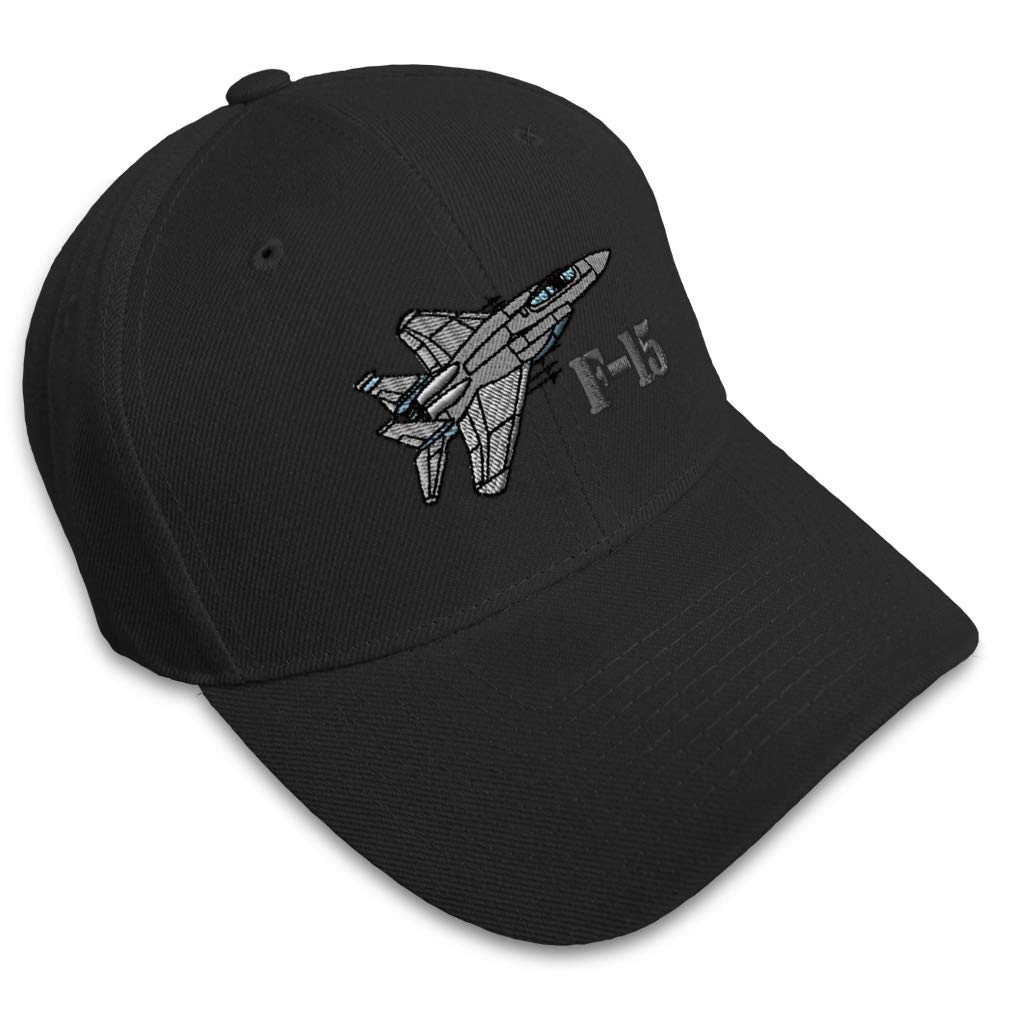 Speedy Pros Embroidered F-15 Fighter Jet Baseball Cap - Military Aircraft & Transportation Enthusiast Gift - Perfect for Pilots, Veterans, and Aviation Lovers