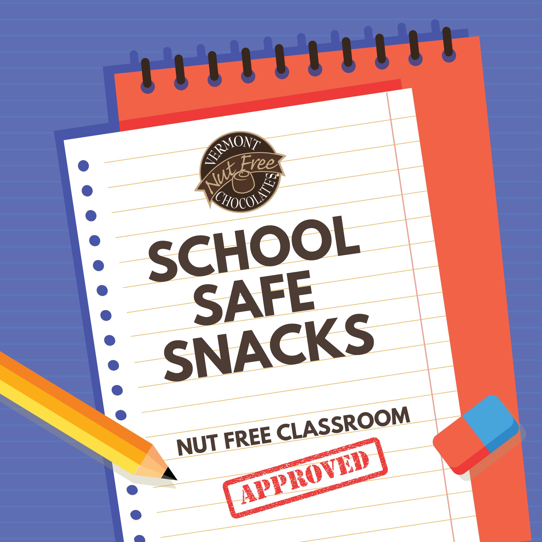 Vermont Nut Free Chocolates Skippers® - 16oz Milk Chocolate (2 Bags) | Allergy Friendly, Kosher Certified | Perfect for School Snacks, Birthday Parties & Gift Giving