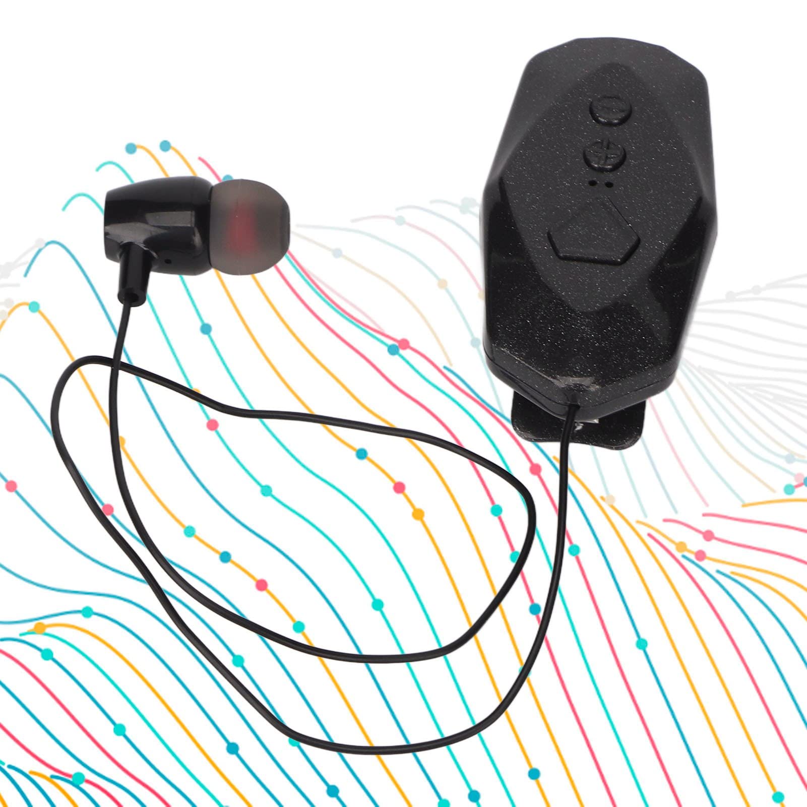 Clip On Bluetooth Headphones with Ear Clip & Collar Clip - Wireless Earpiece with Battery Display, Vibration Alerts for Calls - Perfect for Running, Cycling, Workout & Office Use