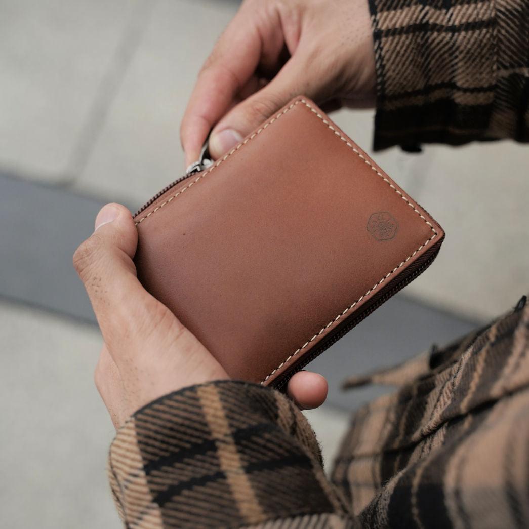 Premium Texas Large Zip Around Wallet with Coin Pocket - Genuine Leather RFID Blocking Bifold Wallet for Men - Perfect for Travel, Business & Everyday Use