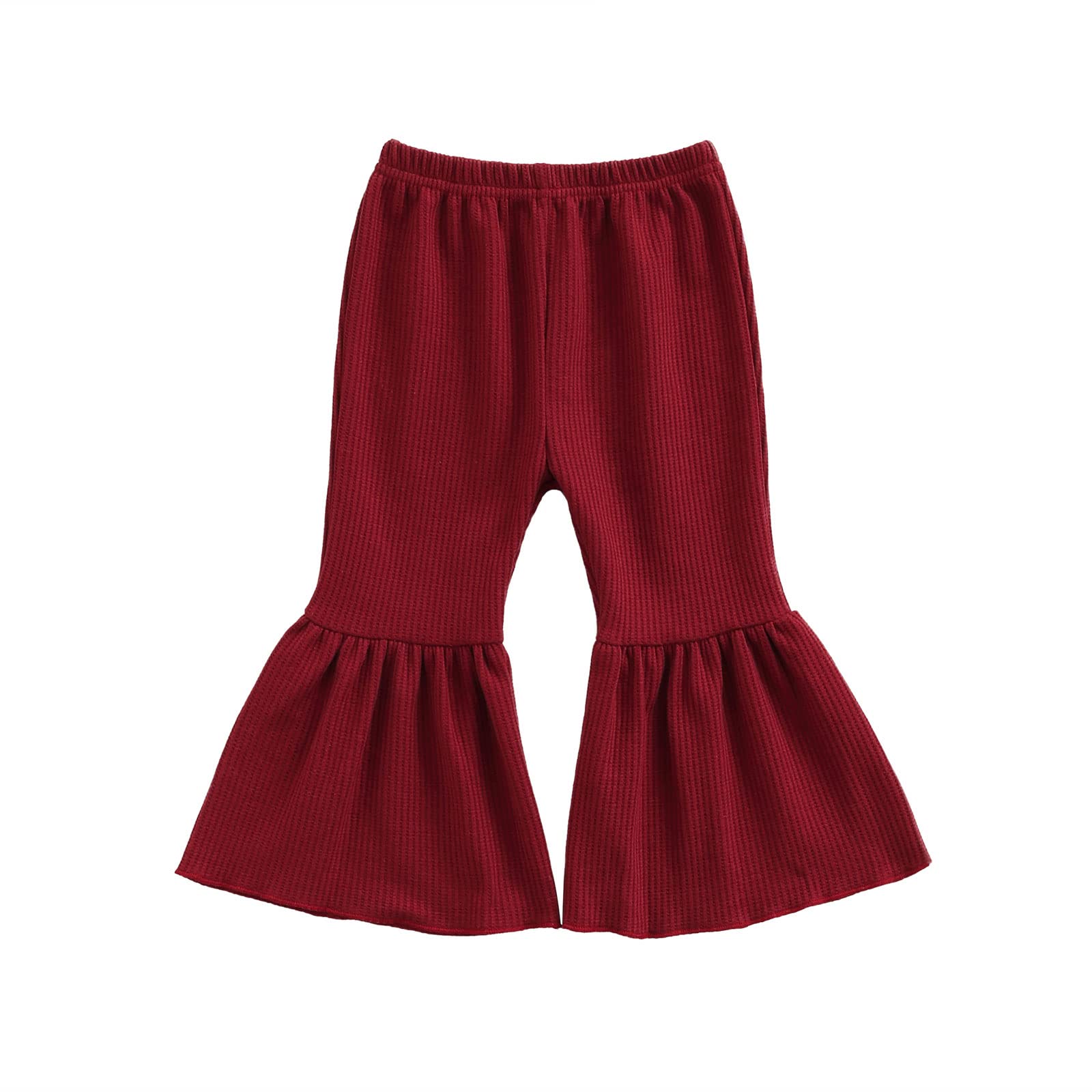 **Toddler Bell Bottom Pants for Baby Girls - Soft Ruffle Leggings & Flare Trousers | Playtime, Dress-Up & Everyday Wear**