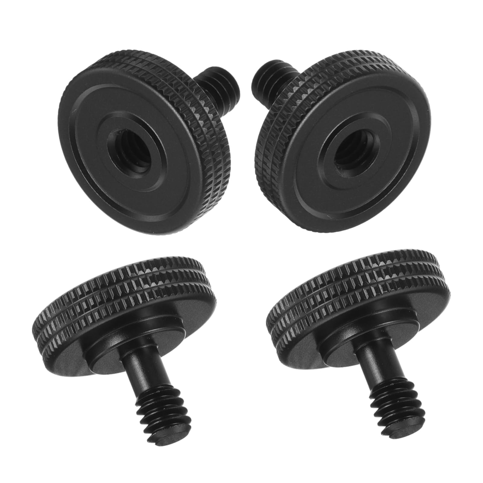 20 Pcs Aluminum Alloy Camera Thumb Screws for Action Tripods - Quick Release Adapter with Double Teeth Spiral Design - Perfect for DSLR, Mirrorless Cameras and Video Equipment Mounting