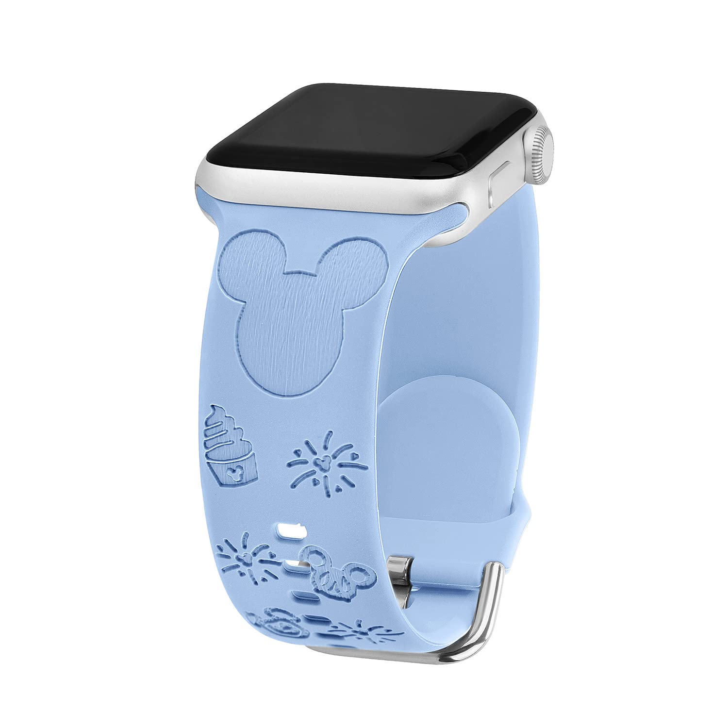 GreeSafety Engraved Sport Strap for Apple Watch Bands 38mm 40mm 41mm 42mm 44mm 45mm 49mm - Soft Silicone Wristband Replacement for Series 8/7/6/5/4/3/2/1/SE - Cute Cartoon Design for Women & Kids - Perfect for Running, Gym & Daily Wear