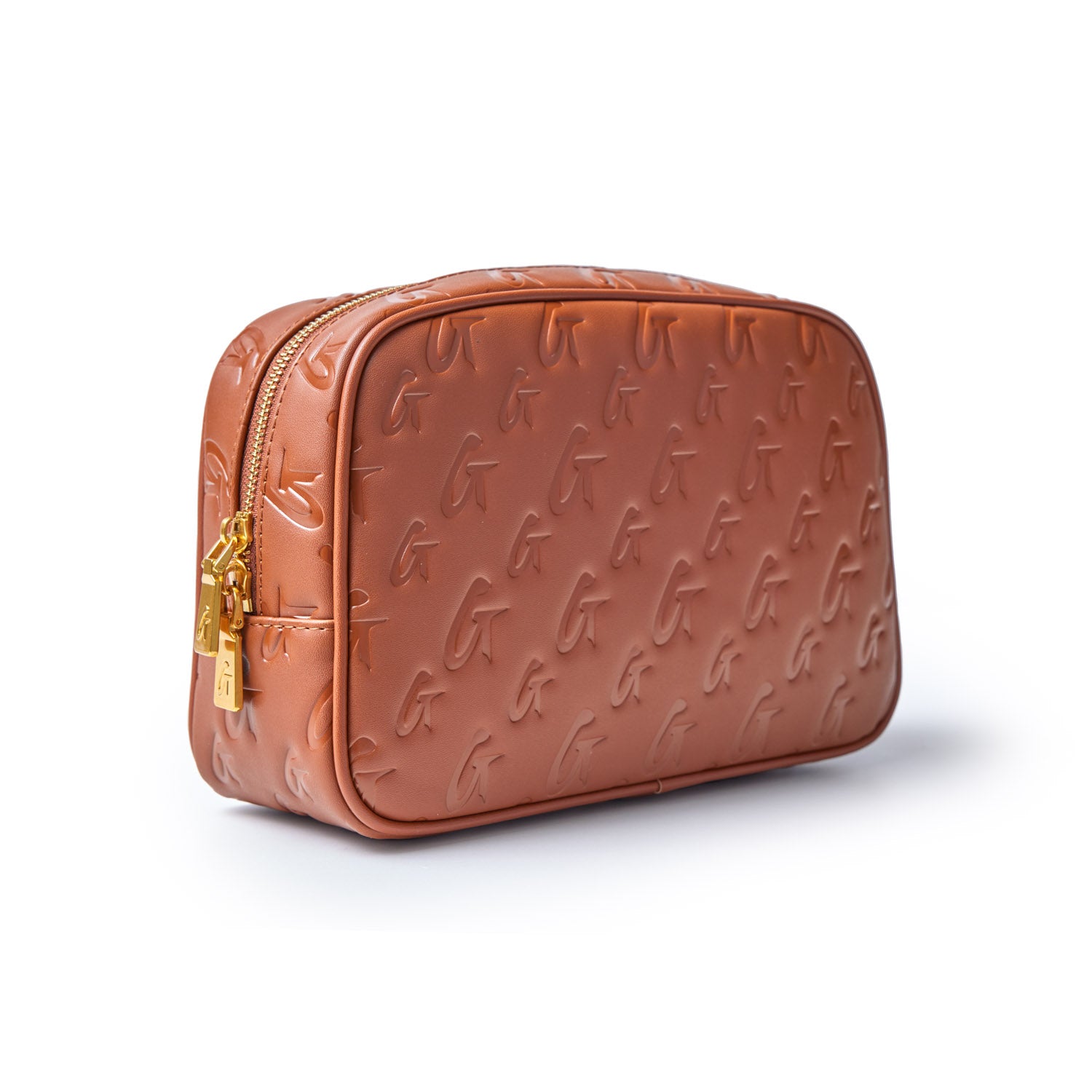 Personalized Monogram Toiletry Bag for Travel - Brown Leather Cosmetic Case | Perfect for Gym, Vacation & Weekend Getaways