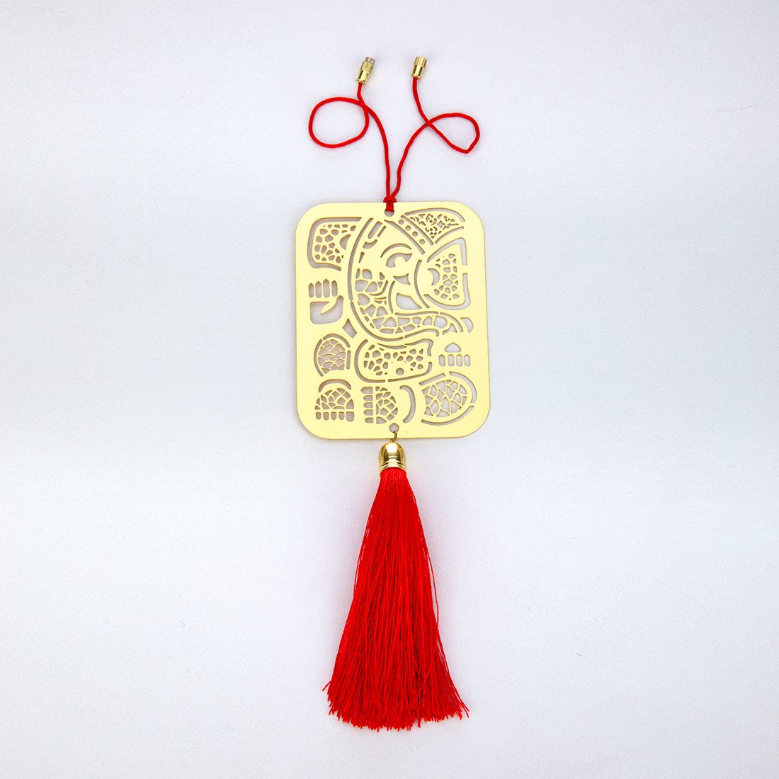 ADORAA's Brass Ganesha Ganpati Car Hanging Ornament - Divine Blessings & Protection Amulet for Rearview Mirror | Perfect Car Charm Pendant for Safety & Good Luck | Ideal for Car Décor, Gifts & Spiritual Protection While Driving