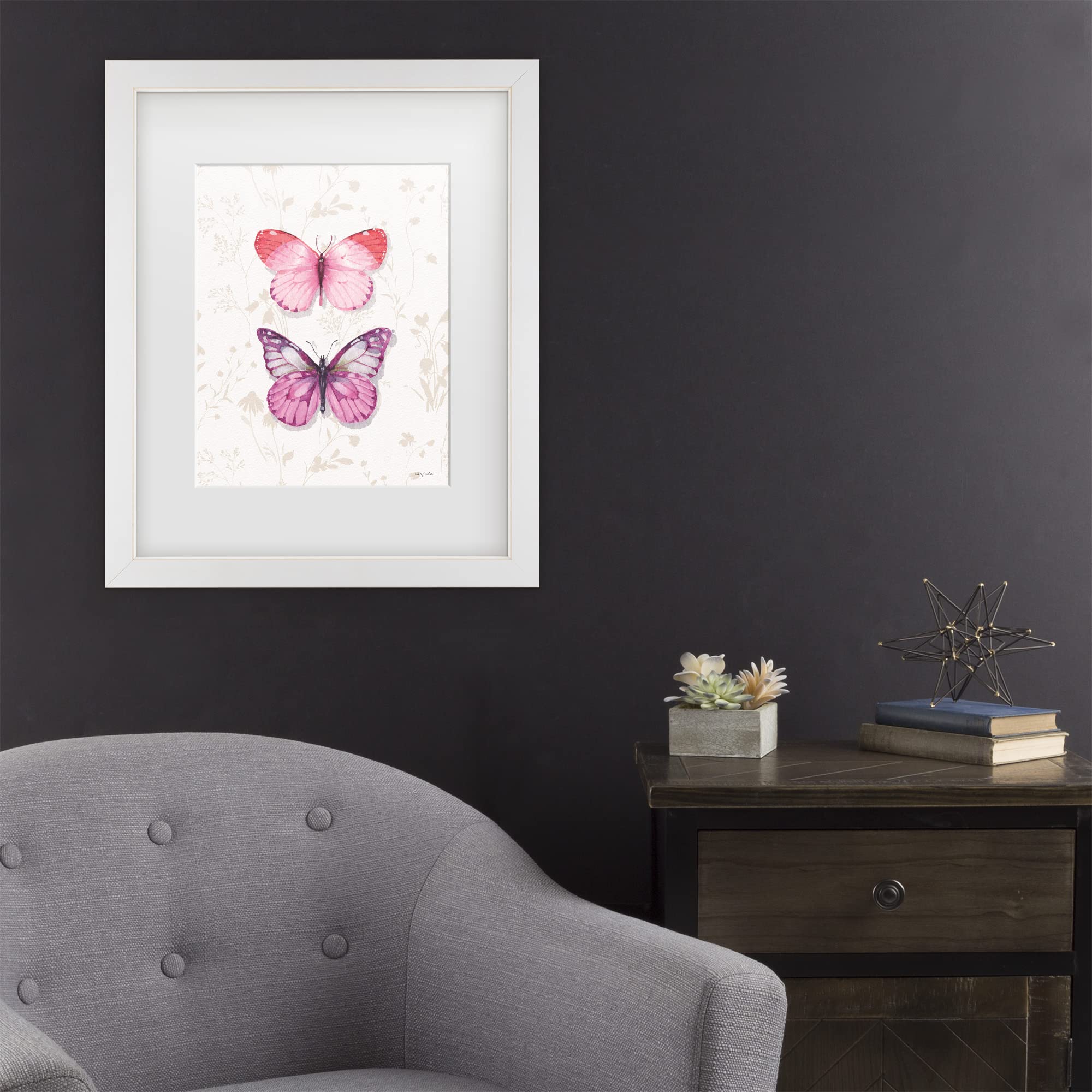 Lisa Audit 'Obviously Pink 10A' Floral Canvas Wall Art - Handmade Modern Home Decor for Living Room, Bedroom & Office