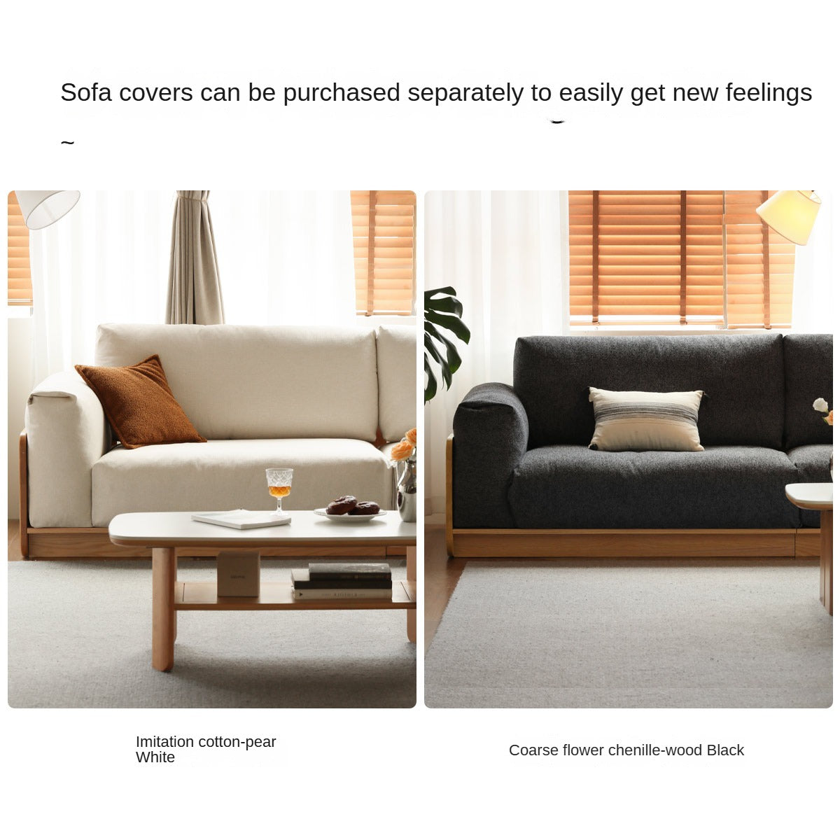 Modern Oak Solid Wood Straight Floor Sofa - Elegant & Durable Living Room Seating for Home, Office, or Lounge Areas