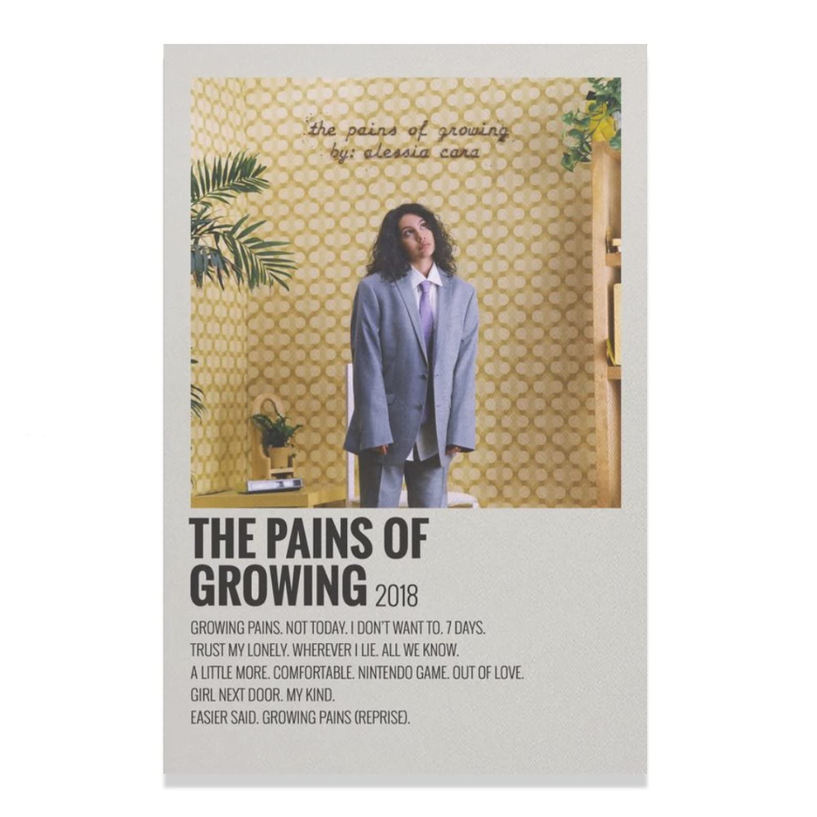 Alessia Cara 'The Pains of Growing' Canvas Poster - Music Wall Art for Bedroom, Office & Living Room Decor - Perfect Gift for Fans & Music Lovers