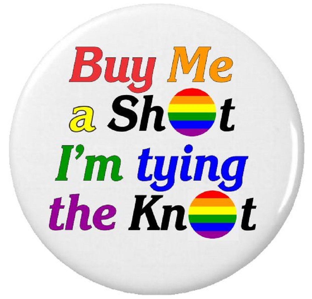 LGBT Pride Flag Button Pin - Wedding, Lesbian & Gay Pride Accessories for Celebrations, Parties & LGBTQ+ Events