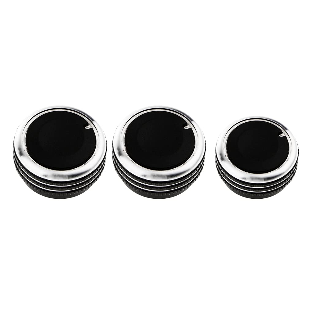3-Piece Air Conditioner Knob Control Switch Set for Toyota Vela, Vitz, Vios - Blue Replacement AC Control Knobs | Car Interior Upgrade & Climate Control Enhancement