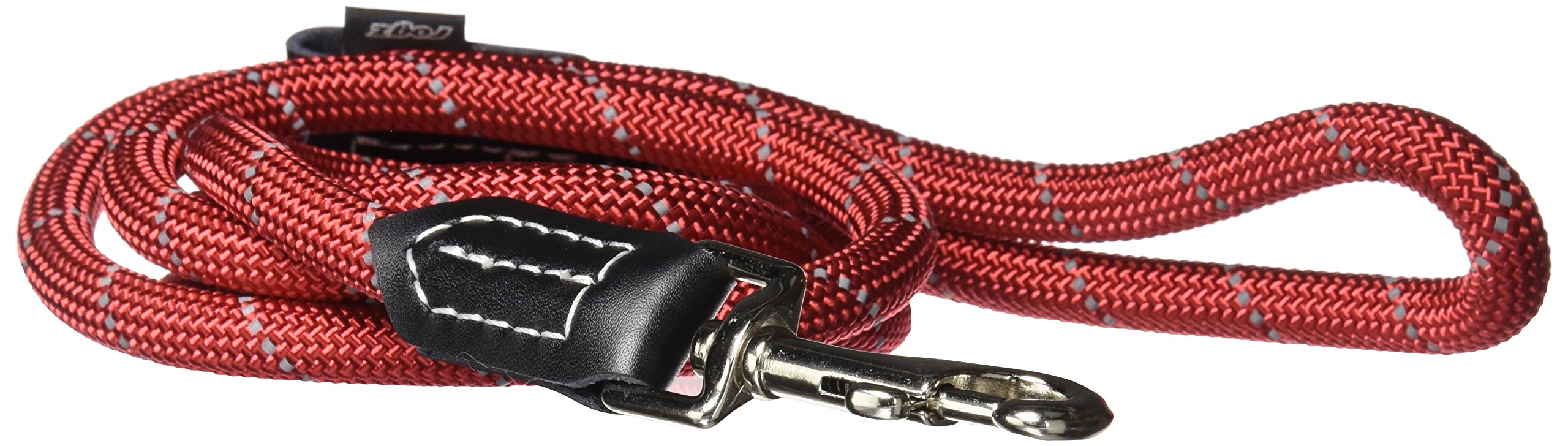 Reflective Rope Dog Leash for Large Dogs - 5/8 Inch Wide, 6 Feet Long, Durable & Safe - Perfect for Night Walks, Jogging, and Outdoor Adventures (Red)