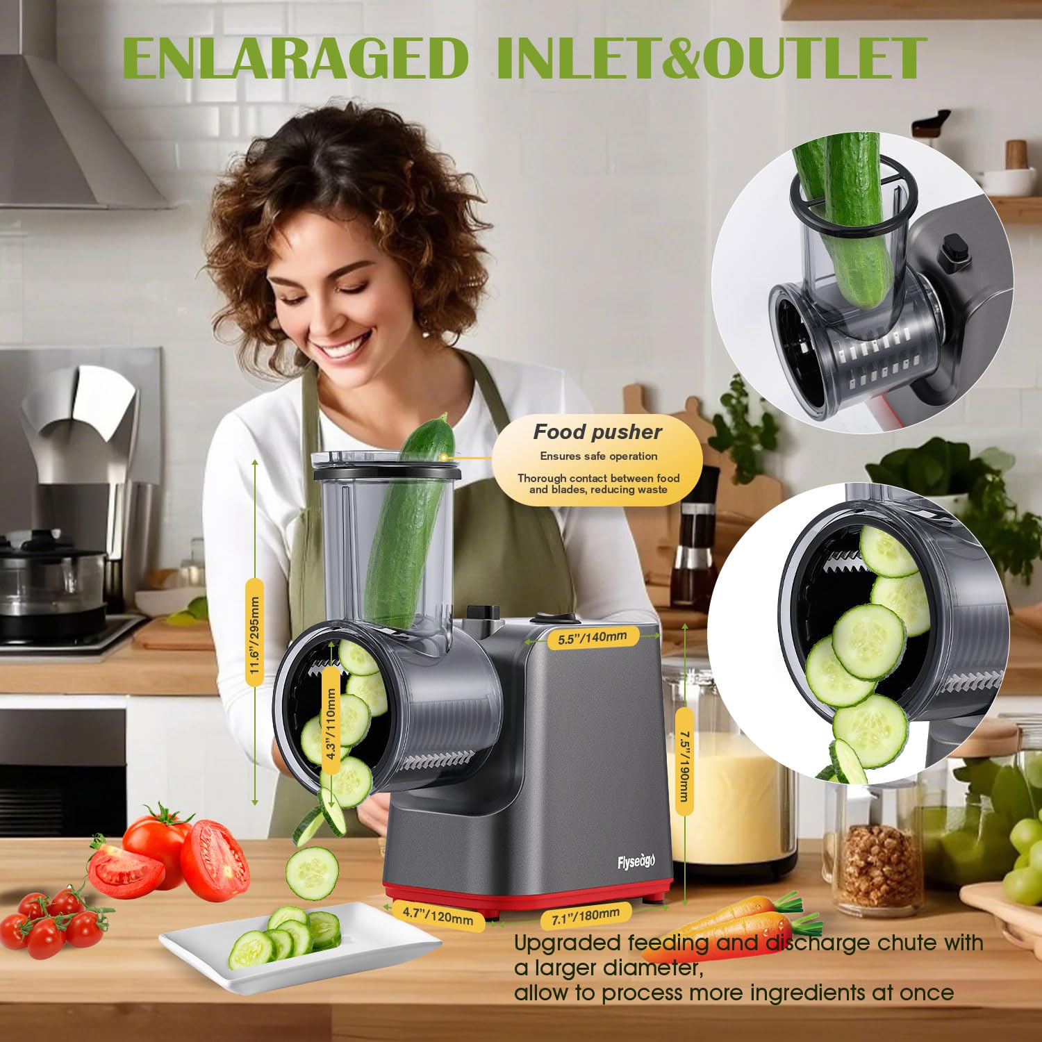 Electric Cheese Grater & Vegetable Shredder - 5-in-1 Multifunctional Kitchen Tool with Rotary Blades, Meat Grinder & Sausage Stuffer - Perfect for Grating Cheese, Shredding Vegetables, Making Salads & Homemade Sausages (Includes Kubbe Kit & Tomato Strainer) - Ideal for Home Cooking, Meal Prep & Party Food Preparation