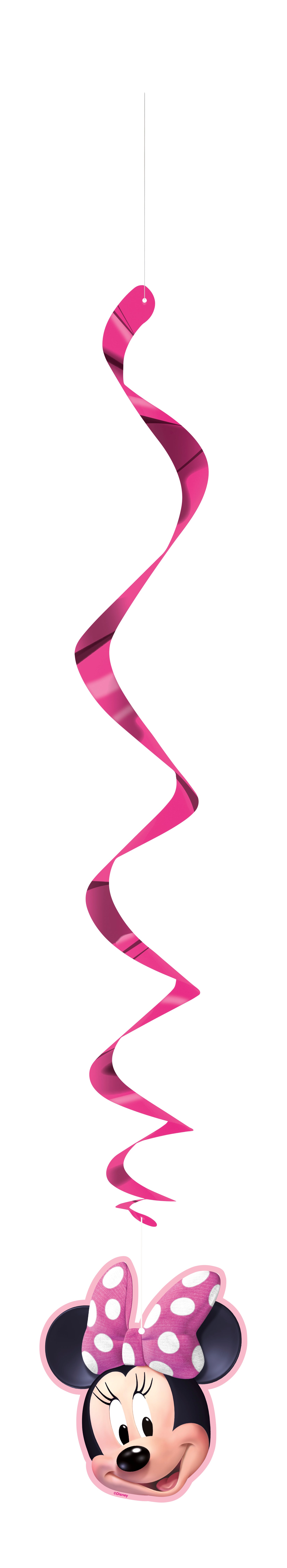 Minnie Mouse Hanging Swirl Decorations - 26 Inch 3-Piece Set for Birthday Parties, Baby Showers & Room Decor