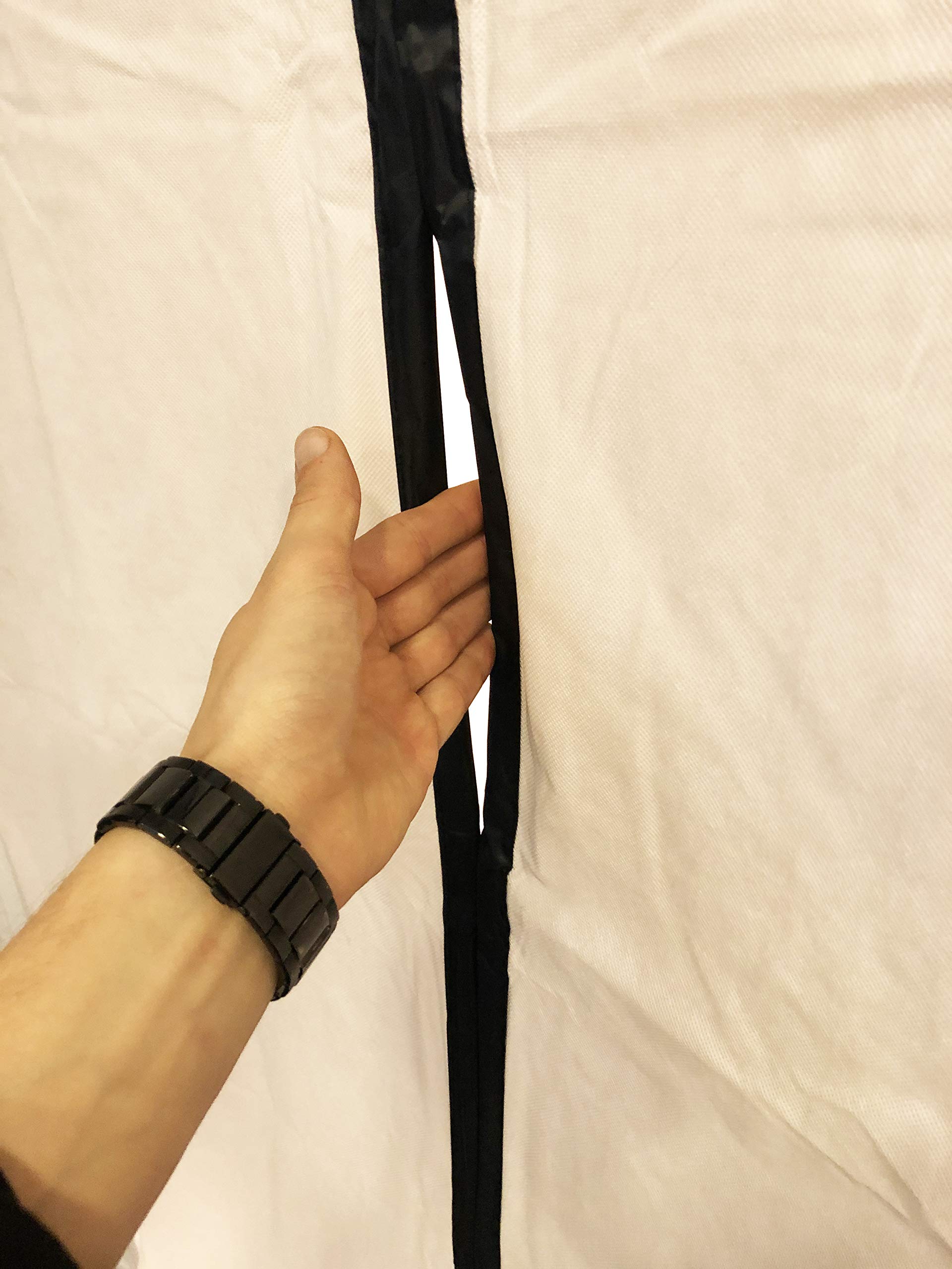 Eco-Friendly Magnetic Dust Barrier Door - Fleece Construction Dust Cover with Strong Magnetic Seal (1.20m x 2.20m) Includes Double-Sided Adhesive Tape - Perfect for Home Renovation, Workshop Dust Control & Room Partitioning