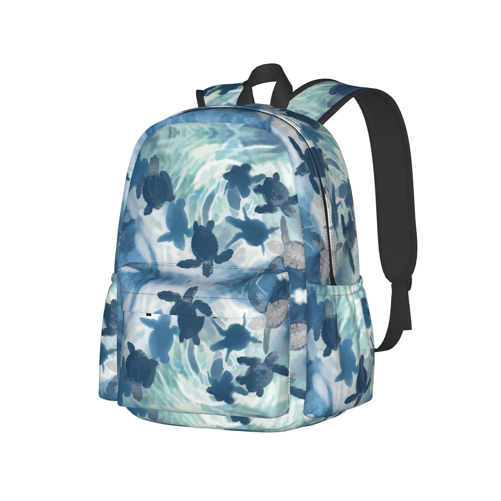 Delerain 17 Inch Laptop Backpack with Sea Turtle Design - Waterproof School Backpack, Travel Daypack for College, Camping, Hiking, Beach & Outdoor Activities | Perfect for Work, Commuting & Weekend Adventures