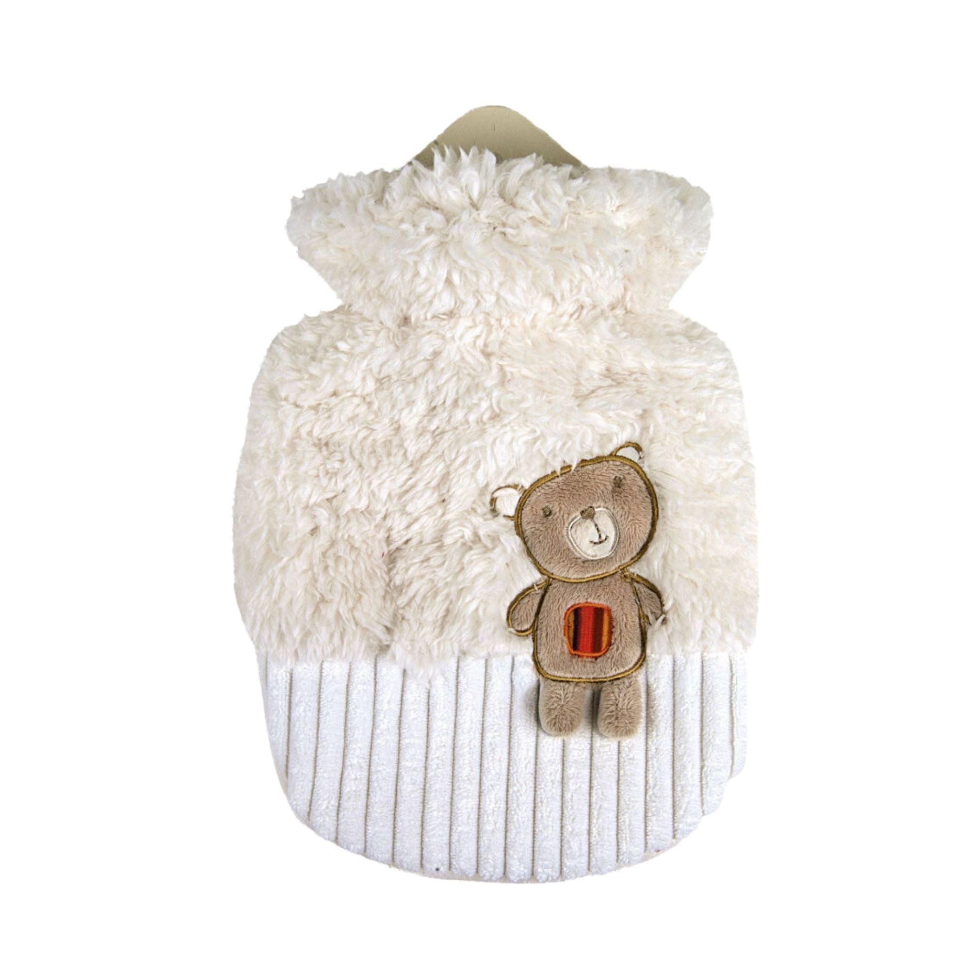 0.8L Sanger Hot Water Bottle with Soft Teddy Bear Cover - Perfect for Winter Warmth, Pain Relief & Cozy Nights at Home