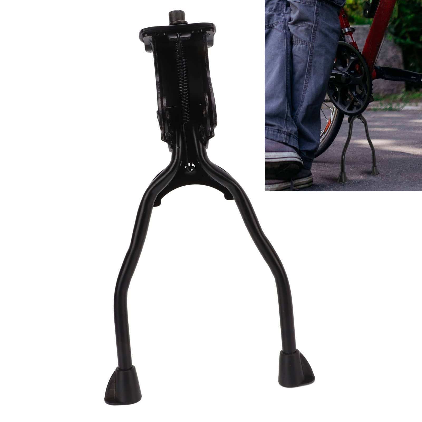 Adjustable Foldable Bicycle Kickstand - Heavy Duty Double Leg Bike Stand for Mountain & Road Bikes - Perfect for Commuting, Touring & Outdoor Adventures