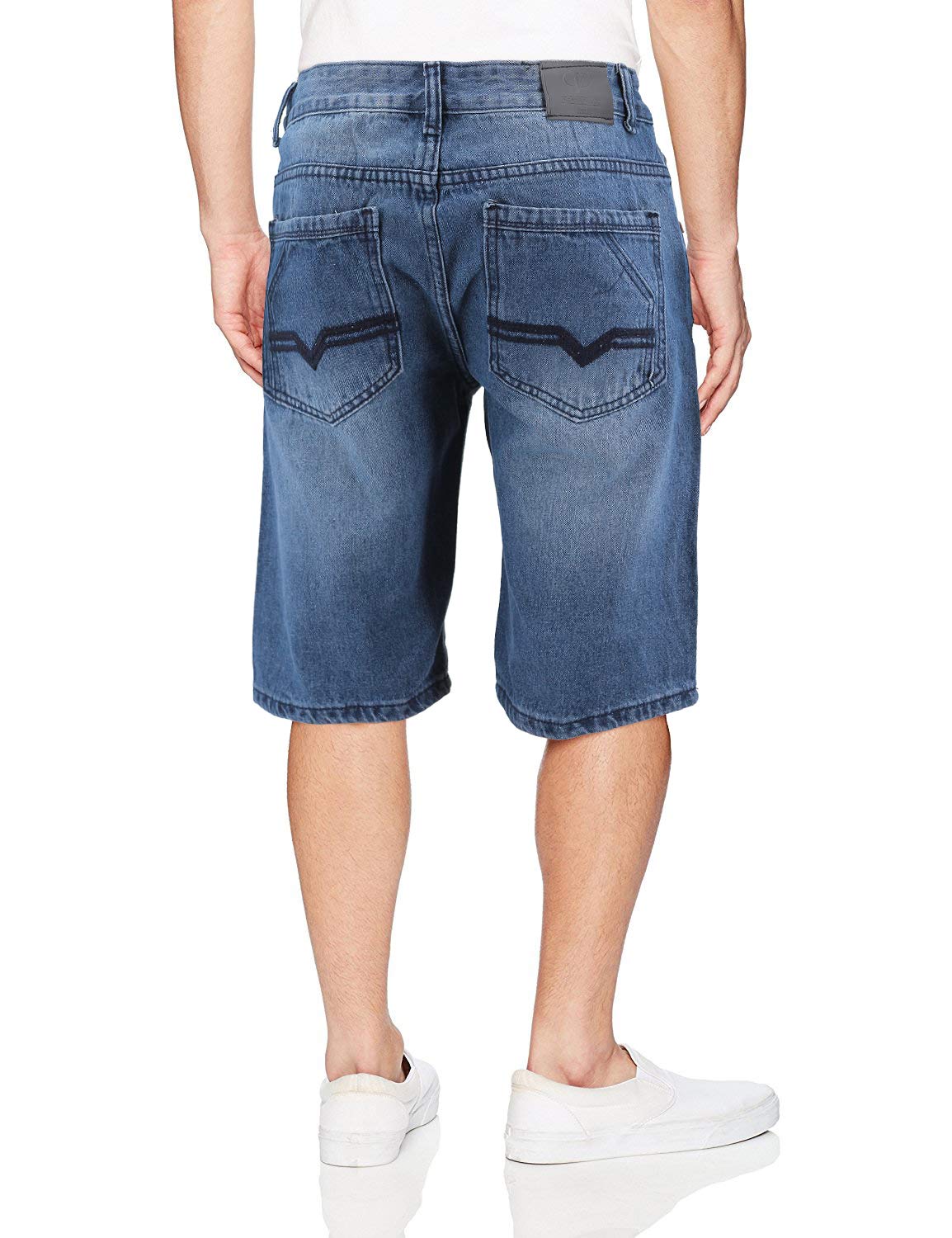 **Men's Moto Quilted Distressed Painted Skinny Slim Fit Denim Shorts - Stylish & Comfortable for Casual Wear, Street Fashion & Summer Outfits**