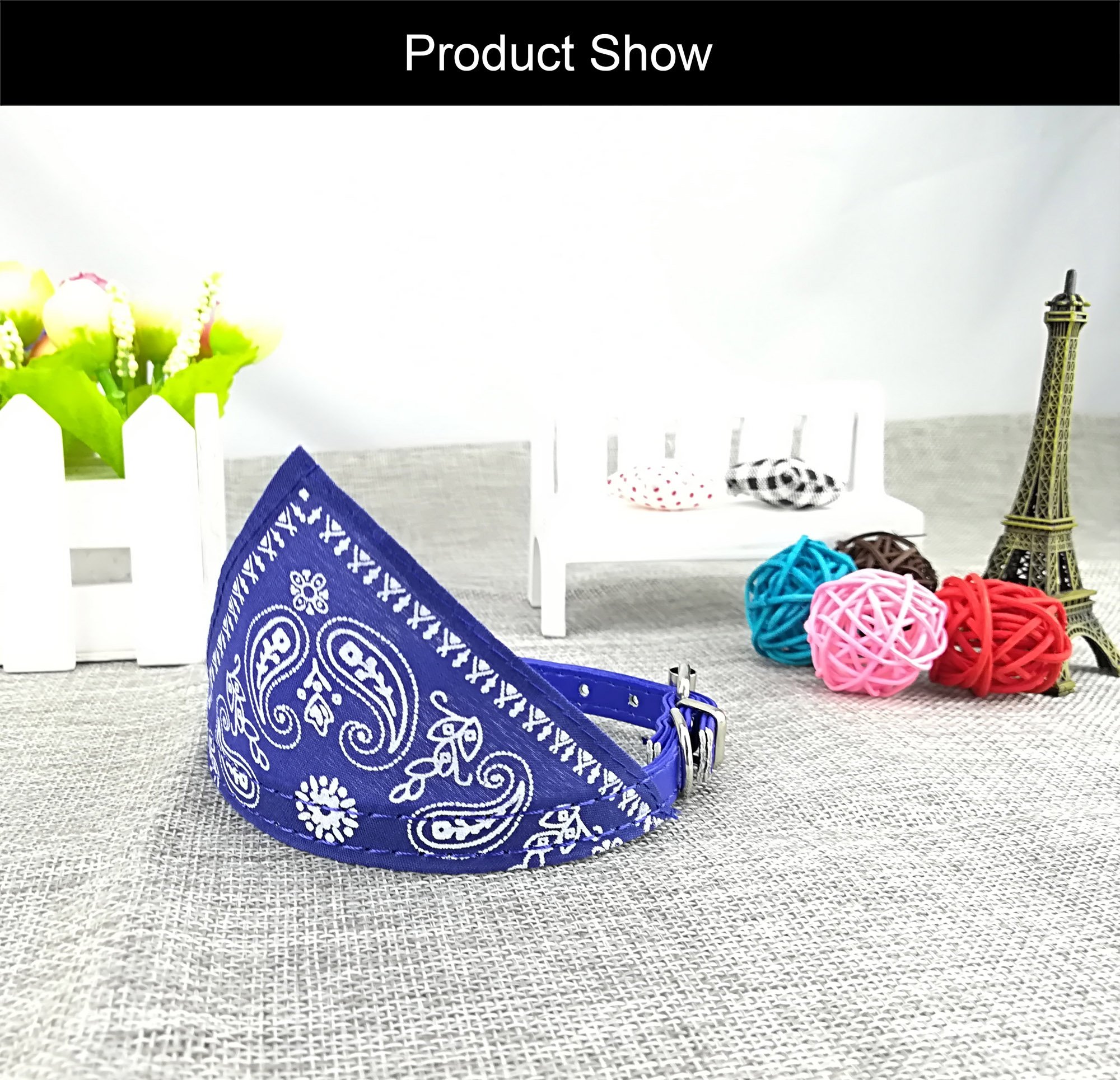 Fashionable Dog Bandana Collar for Medium Puppies - Adjustable XL Size in Deep Blue - Perfect for Pet Fashion, Daily Walks & Special Occasions