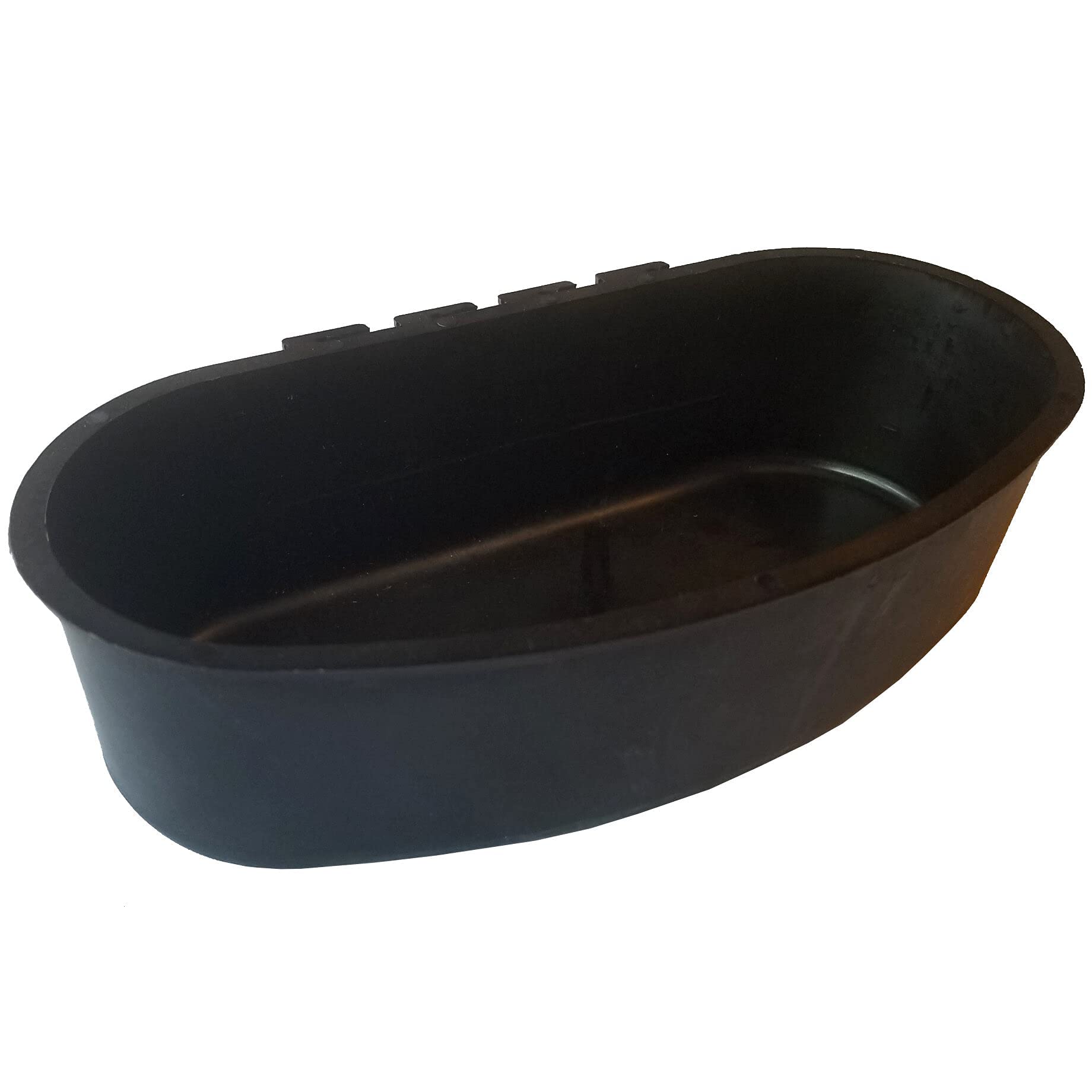 1 Quart (32 fl oz) Black Hanging Feed & Water Cage Cups for Chicken, Gamefowl, Poultry, Quail, Pheasant - Set of 100 - Durable Metal Poultry Drinkers for Coops, Farms & Aviaries