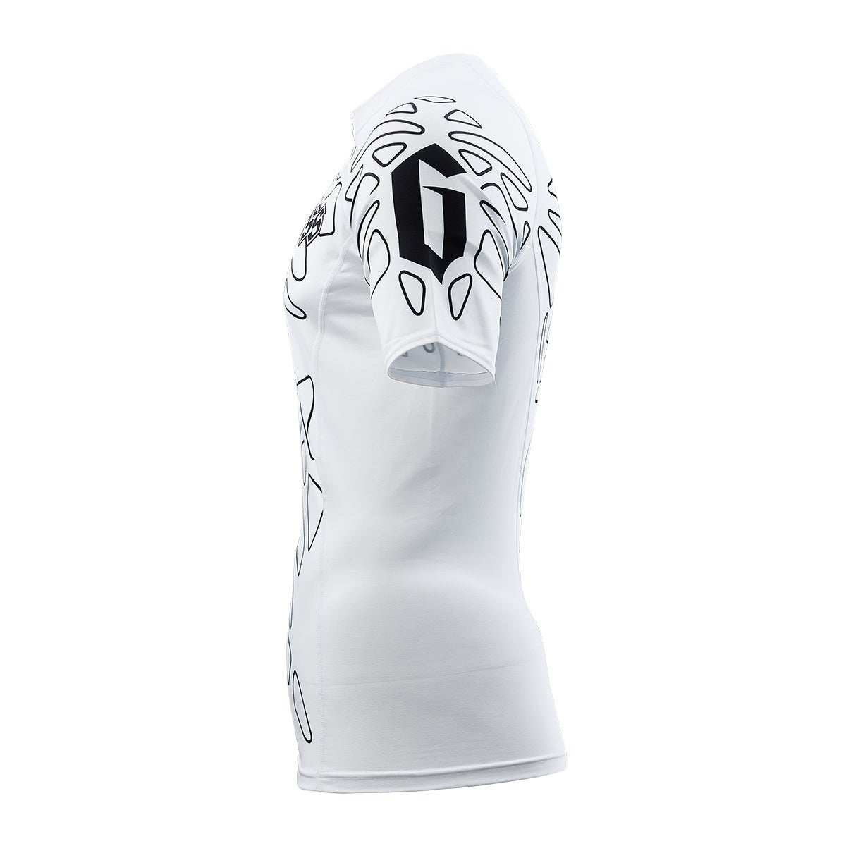 Gameness Men's Short Sleeve Pro Ranked Rash Guard - BJJ MMA Training Shirt for Grappling, Jiu-Jitsu & Combat Sports - Moisture Wicking & UV Protection