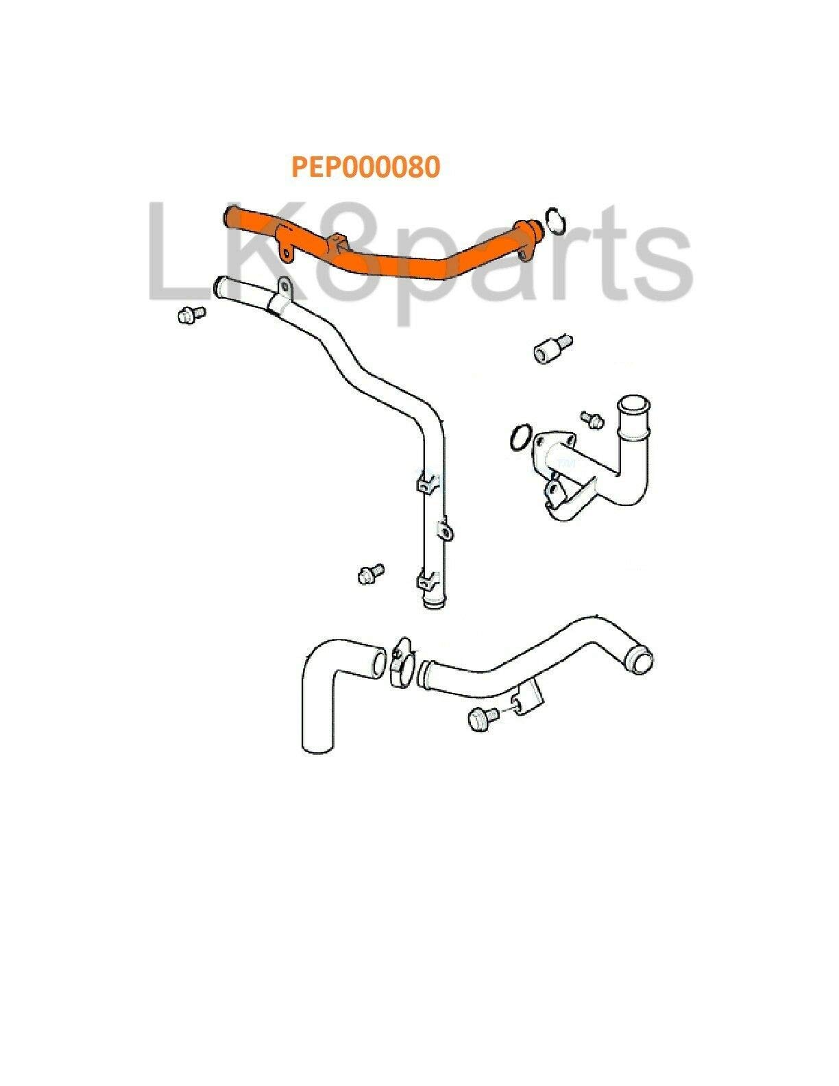 New Discovery 2 (1999-2004) & Range Rover P38 (1995-2002) V8 Heater Pipe Assembly PEP000080 - Perfect for Engine Cooling System Repair & Maintenance