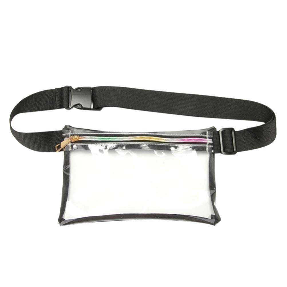 Clear Transparent Waist Fanny Pack for Men & Women - Waterproof Travel Belt Bag for Beach, Gym, Running & Outdoor Activities